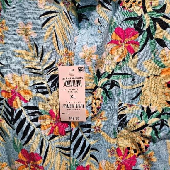 CLUB ROOM - Island Blue Tropical Shirt - XL - NWT - Picture 2 of 3